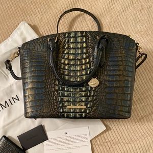 Brahmin petrol Duxbury  purse and wallet